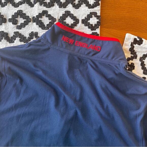 NFL Team Apparel Quarter Zip Pullover Shirt New England Patriots mens medium M - Picture 4 of 7